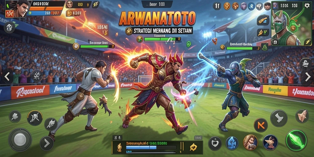 Tampilan gameplay menegangkan dengan strategi yang diimplementasikan.
